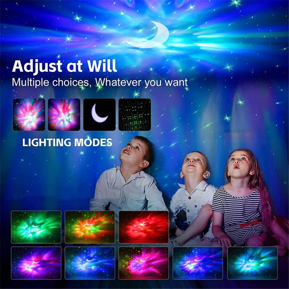 Astronaut Galaxy Starry Sky Projector Night Light Remote Control Rocket Nebula Projection Lamps For Bedroom Christmas Kids Gift