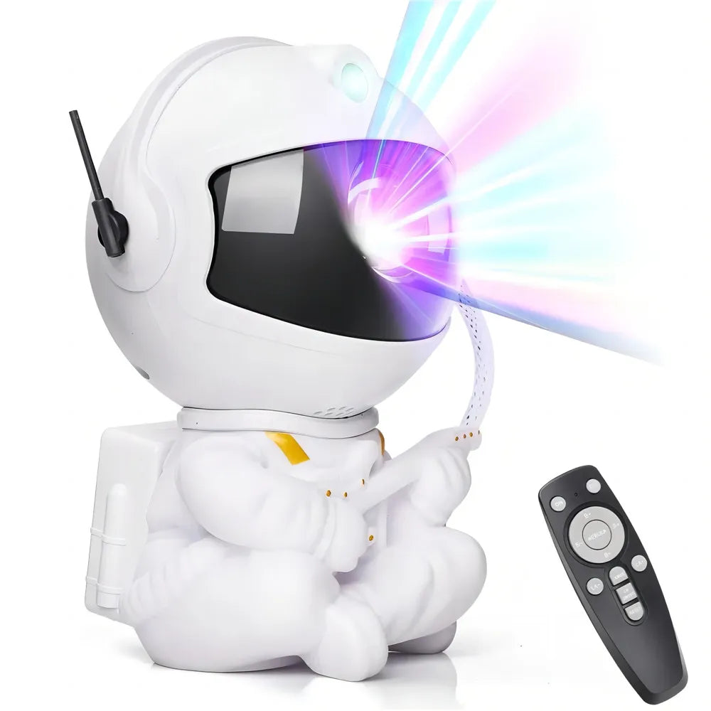 Astronaut Galaxy Starry Sky Projector Night Light Remote Control Rocket Nebula Projection Lamps For Bedroom Christmas Kids Gift