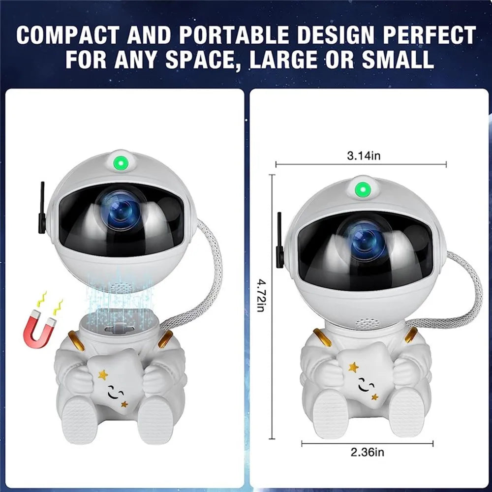 Astronaut Galaxy Starry Sky Projector Night Light Remote Control Rocket Nebula Projection Lamps For Bedroom Christmas Kids Gift